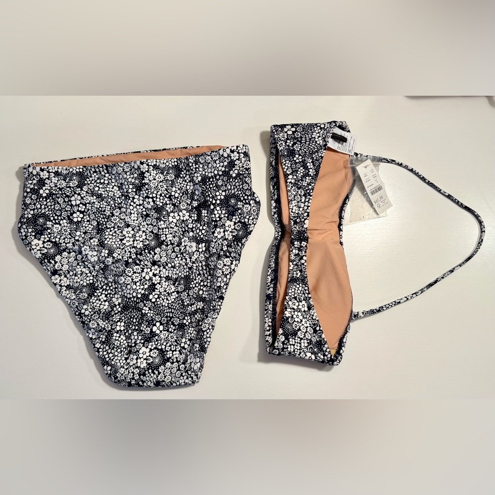 J. Crew Black and White Floral Bikini - Picture 2 of 13